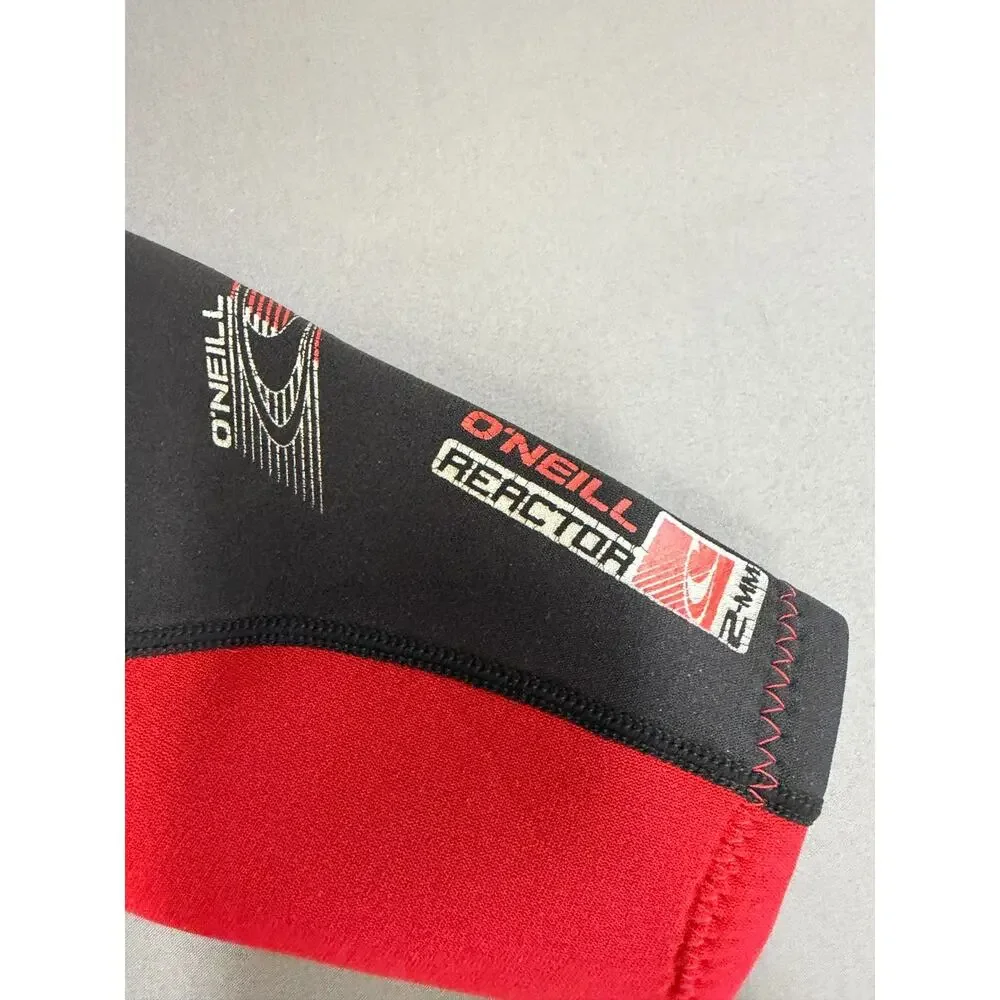 O'neill Reactor 2mm Youth Wetsuit Short Sleeve Shorty Black & Red Size 8